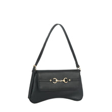 Load image into Gallery viewer, Horsebit Curved Baguette Shoulder Bag