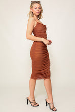 Load image into Gallery viewer, Chic Touch Midi Dress Mocha
