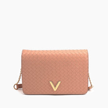 Load image into Gallery viewer, Haven Flap Woven Crossbody Bag Coral