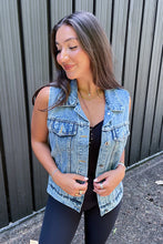 Load image into Gallery viewer, Morgan Sleeveless Denim Vest