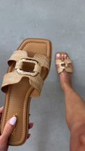 Load image into Gallery viewer, Buckle Up Sandals Raffia