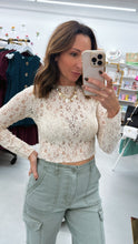 Load image into Gallery viewer, Chelsea Lace Knit Crop Top