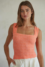 Load image into Gallery viewer, Lilly Square Neck Tank Coral O/S