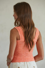 Load image into Gallery viewer, Lilly Square Neck Tank Coral O/S