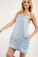 Load image into Gallery viewer, Snow Washed Tencel Mini Dress