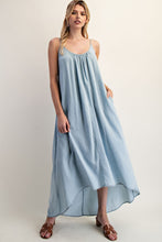 Load image into Gallery viewer, Sleeveless Chambray High-Low Dress