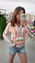 Load image into Gallery viewer, Roxanna Striped Pullover Orange