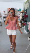Load image into Gallery viewer, Sweetheart Peplum Crop Top