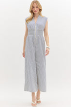 Load image into Gallery viewer, Nautical Lines Jumpsuit Navy