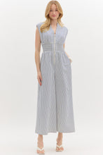 Load image into Gallery viewer, Nautical Lines Jumpsuit Navy