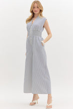 Load image into Gallery viewer, Nautical Lines Jumpsuit Navy
