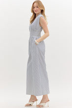 Load image into Gallery viewer, Nautical Lines Jumpsuit Navy