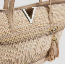 Load image into Gallery viewer, Oasis Stripped Summer Straw Tote
