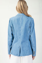 Load image into Gallery viewer, Chambray Blazer Jacket