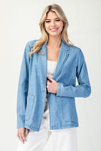 Load image into Gallery viewer, Chambray Blazer Jacket