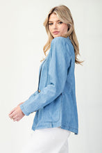 Load image into Gallery viewer, Chambray Blazer Jacket