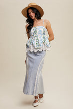 Load image into Gallery viewer, Garden Lace Peplum Top