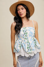 Load image into Gallery viewer, Garden Lace Peplum Top