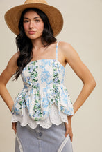 Load image into Gallery viewer, Garden Lace Peplum Top