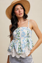 Load image into Gallery viewer, Garden Lace Peplum Top