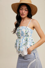 Load image into Gallery viewer, Garden Lace Peplum Top
