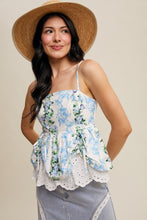 Load image into Gallery viewer, Garden Lace Peplum Top