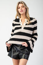 Load image into Gallery viewer, Belle Stripe Sweater Top