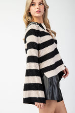 Load image into Gallery viewer, Belle Stripe Sweater Top