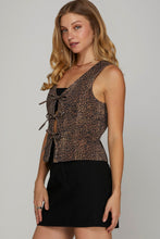 Load image into Gallery viewer, Leopard Front Tie Vest