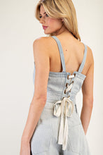 Load image into Gallery viewer, Stone Washed Lace Up Top