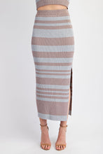 Load image into Gallery viewer, Metallic Stripe Midi Skirt
