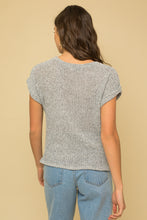 Load image into Gallery viewer, Waffle Knit Twist Top Grey