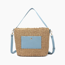 Load image into Gallery viewer, Sunset Straw Bucket Mini Tote Bag
