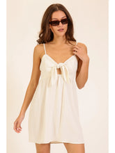 Load image into Gallery viewer, Airflow Tie-Front Cutout Mini Dress
