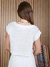 Load image into Gallery viewer, White Skies Crop Top