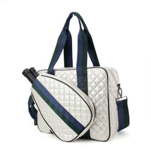 Load image into Gallery viewer, Judy Pickle Ball Tote Pearl White