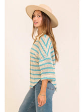 Load image into Gallery viewer, Oceanside Stipe Knit Top