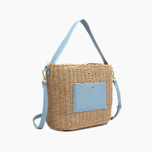 Load image into Gallery viewer, Sunset Straw Bucket Mini Tote Bag
