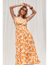 Load image into Gallery viewer, Tangerine Spring Midi dress