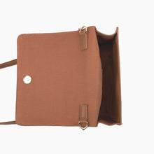 Load image into Gallery viewer, Haven Flap Woven Crossbody Bag Cognac