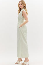 Load image into Gallery viewer, Nautical Lines Jumpsuit Sage