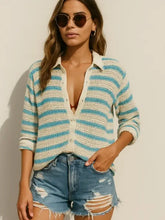 Load image into Gallery viewer, Oceanside Stipe Knit Top