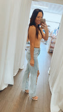 Load image into Gallery viewer, Rhinestone Cut Out Jeans