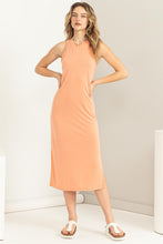 Load image into Gallery viewer, Hazy Dreams Sleeveless Midi Dress Peach
