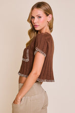 Load image into Gallery viewer, Bring The Fall Crop Top Brown