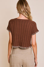 Load image into Gallery viewer, Bring The Fall Crop Top Brown