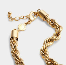 Load image into Gallery viewer, Reine Gold Rope Bracelet