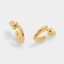 Load image into Gallery viewer, Alora Heart Gold Huggie Earrings