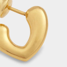 Load image into Gallery viewer, Alora Heart Gold Huggie Earrings