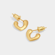Load image into Gallery viewer, Alora Heart Gold Huggie Earrings